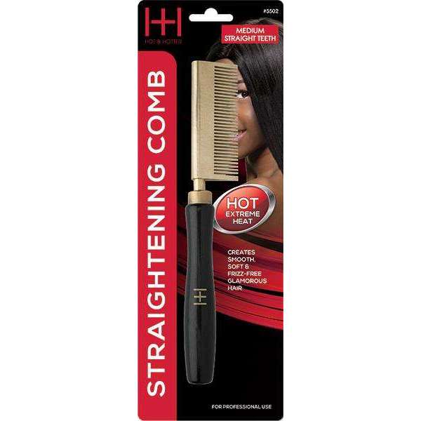 Hot & Hotter Thermal  Straightening Comb Medium Straight Teeth #5502