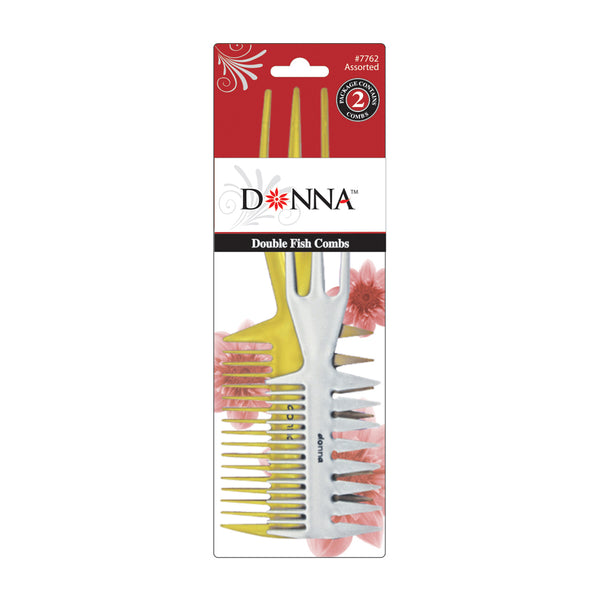 Donna Double Fish Combs 2pcs - Assorted Colors