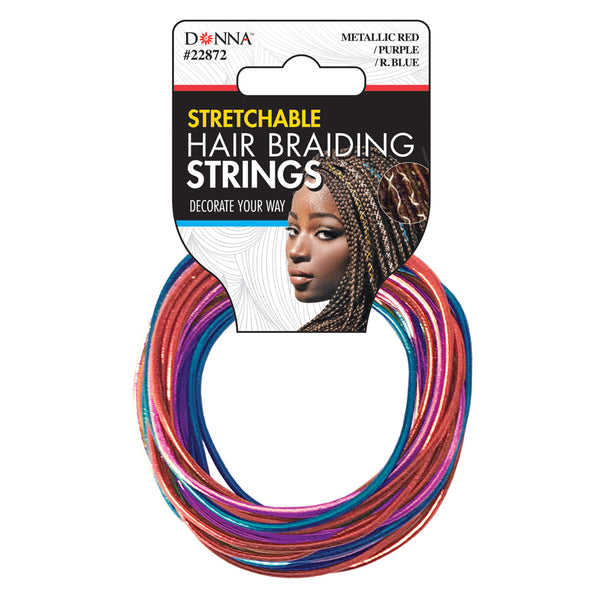 Donna Stretchable Hair Braiding Strings - Metallic Red