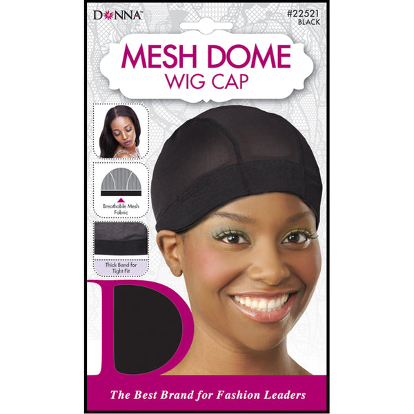 Donna Mesh Dome Wig Cap Black