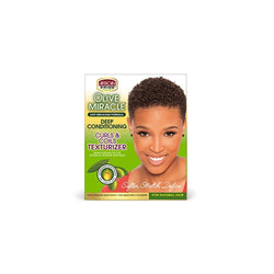 African Pride Olive Miracle Coils & Curls Texturizer Kit
