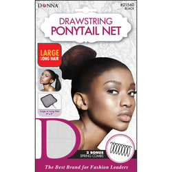 Donna Drawstring Ponytail Net Large