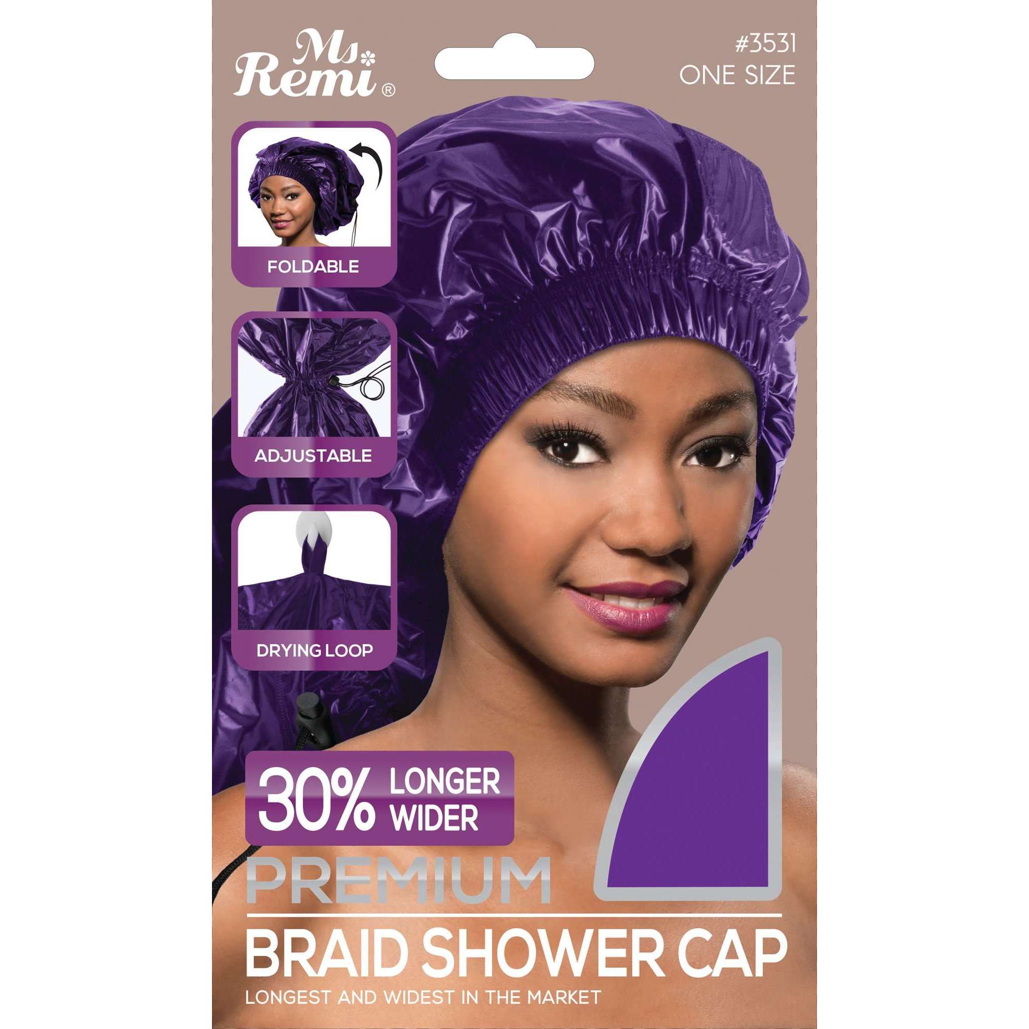 Ms Remi Premium Max Jumbo Braid Shower Cap Purple